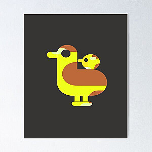 my kurzgesagt bird creative yelloww classic in black Poster RB0111