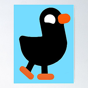 Kurzgesagt fan Duck bird Black Poster RB0111