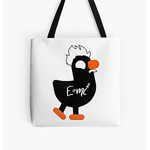 Kurzgesagt Albert Einstein Duck fan bird Black All Over Print Tote Bag RB0111