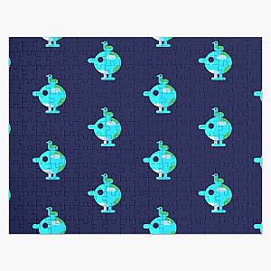 my kurzgesagt bird creative blue classic in black Jigsaw Puzzle RB0111