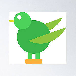 Chubby Kurzgesagt bird Poster RB0111